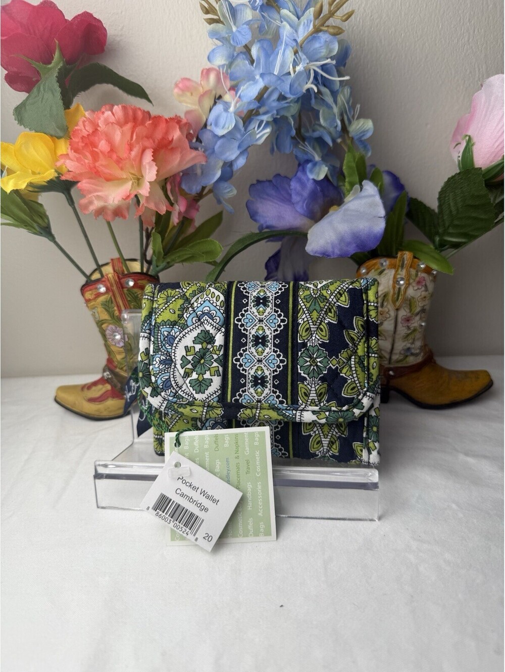 Vera Bradley Cambridge Pocket Wallet NWT • Retired Hard to Find • Card Case